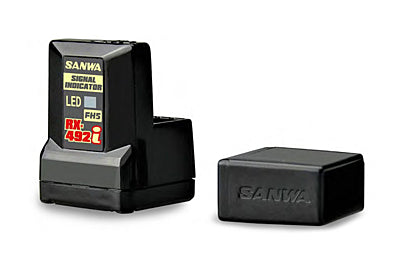 Sanwa - RX-492i (FH5/FH5U) Waterproof Telemetry Built in Antenna Receiver w/Signal Indicator - 107A41386A