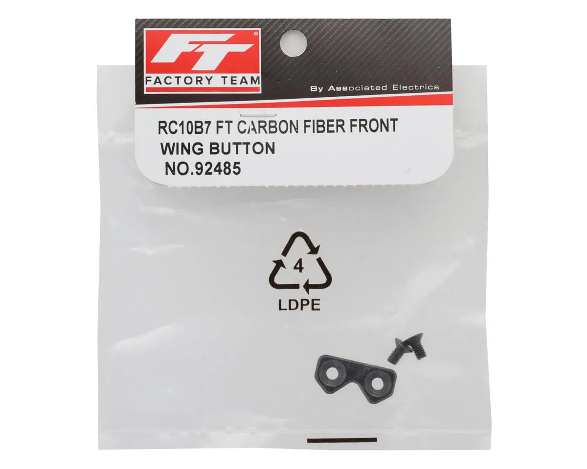 Team Associated - RC10B7 Factory Team Carbon Fiber Front Wing Button - 92485