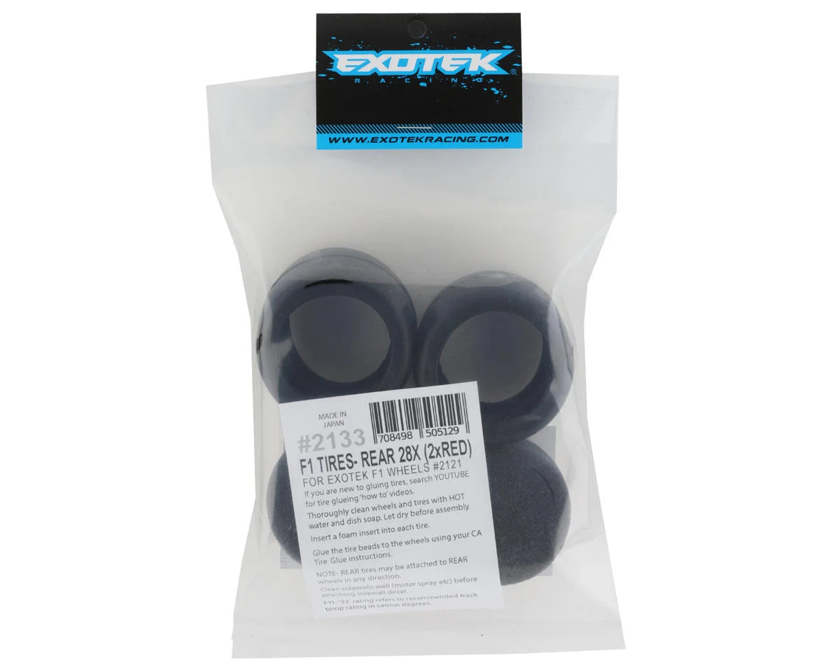 Exotek F1 Rear Rubber Tires (2) (Super Soft) - 2133
