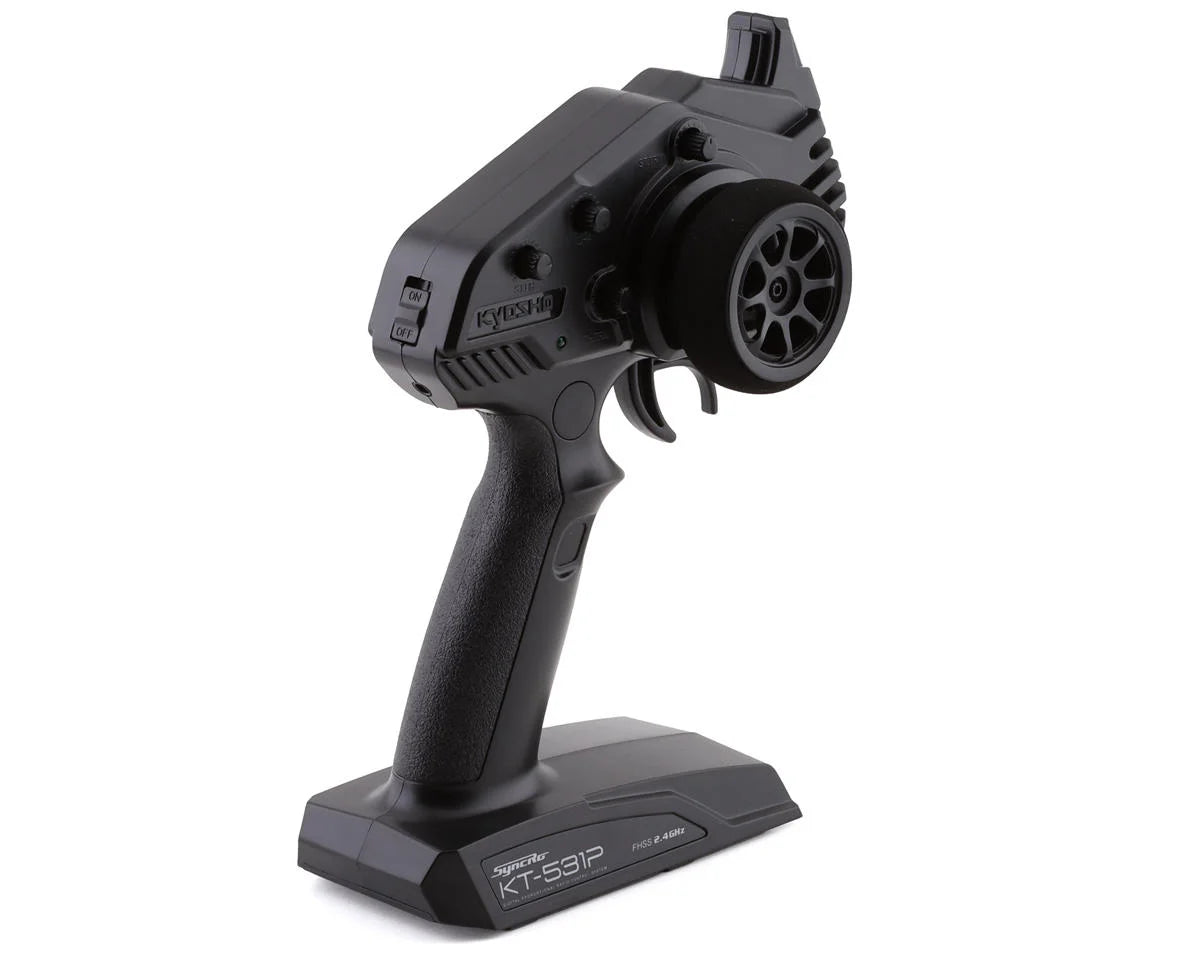 Kyosho - MR-04 Mini-Z RWD ReadySet w/Chevrolet® Corvette® C8.R Body (Chrome/Yellow) w/KT-531P 2.4GHz Radio - 32356CRY