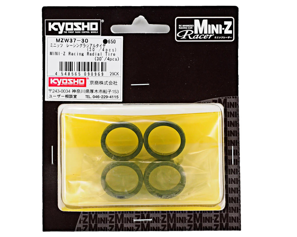 Kyosho - Mini-Z 8.5mm Racing Radial Tire (4) (30 Shore) - MZW37-30