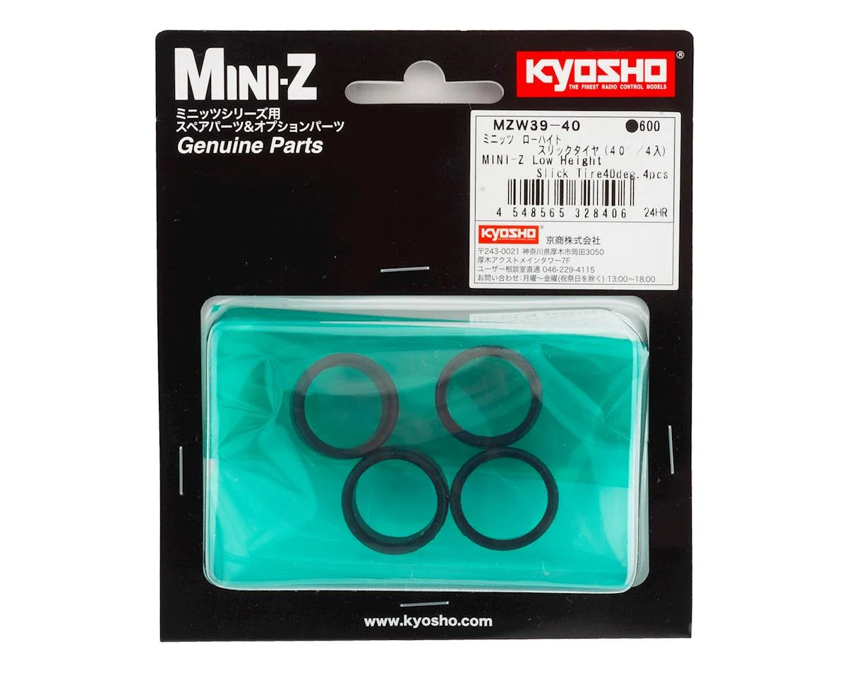 Kyosho - Mini-Z Low Height Slick Tires (4) (40 Deg)- MZW39-40