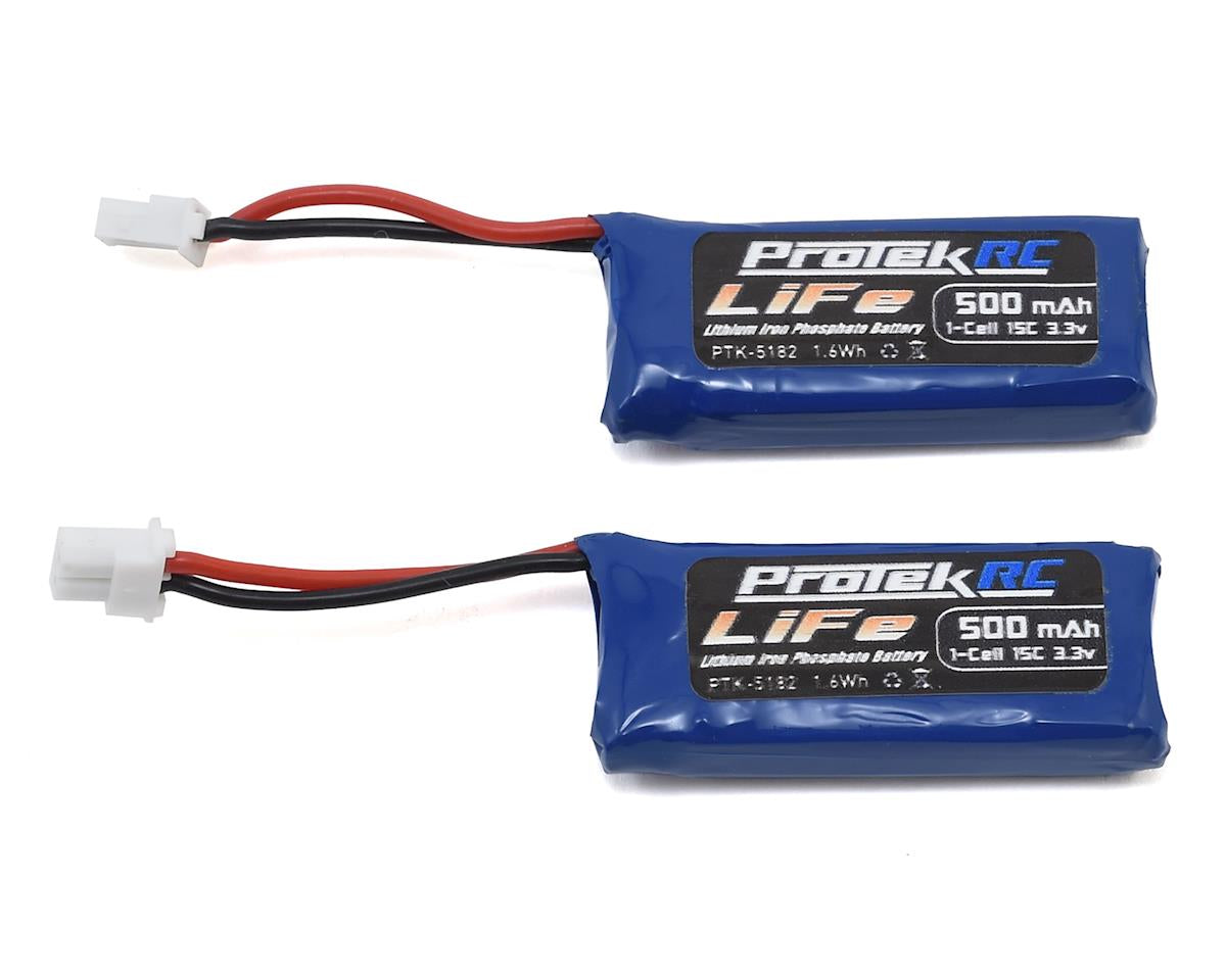 ProTek RC - 2x1S Sport Race 15C Stick LiFe Battery (3.3V/500mAh) (Kyosho Mini-Z) - PTK-5182