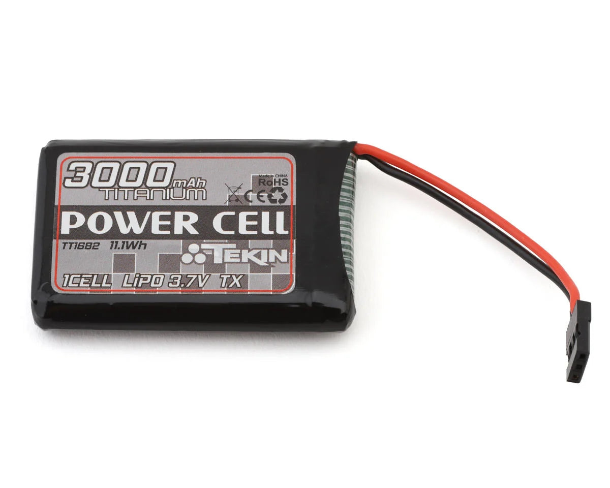 Tekin - Titanium Power Cell 1S LiPo Transmitter Battery Pack (3.7V/3000mAh) (Sanwa M17) - TEKTT1682