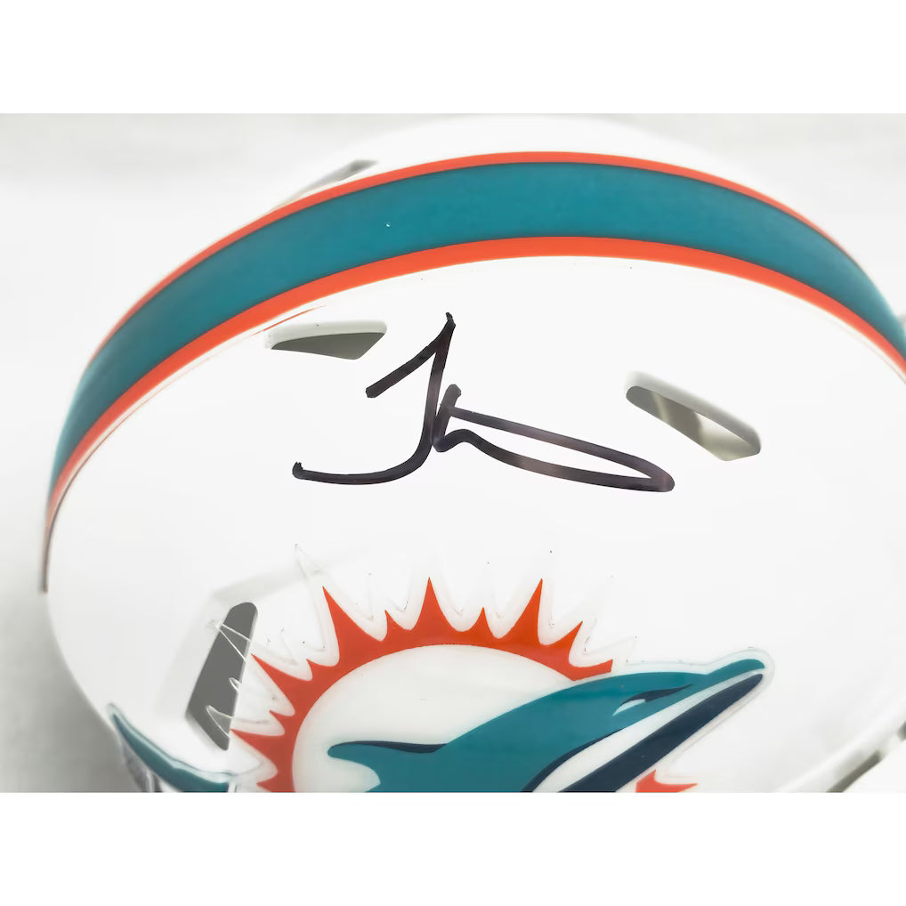 Tyreek Hill Signed Dolphins Mini Football Helmet - Beckett