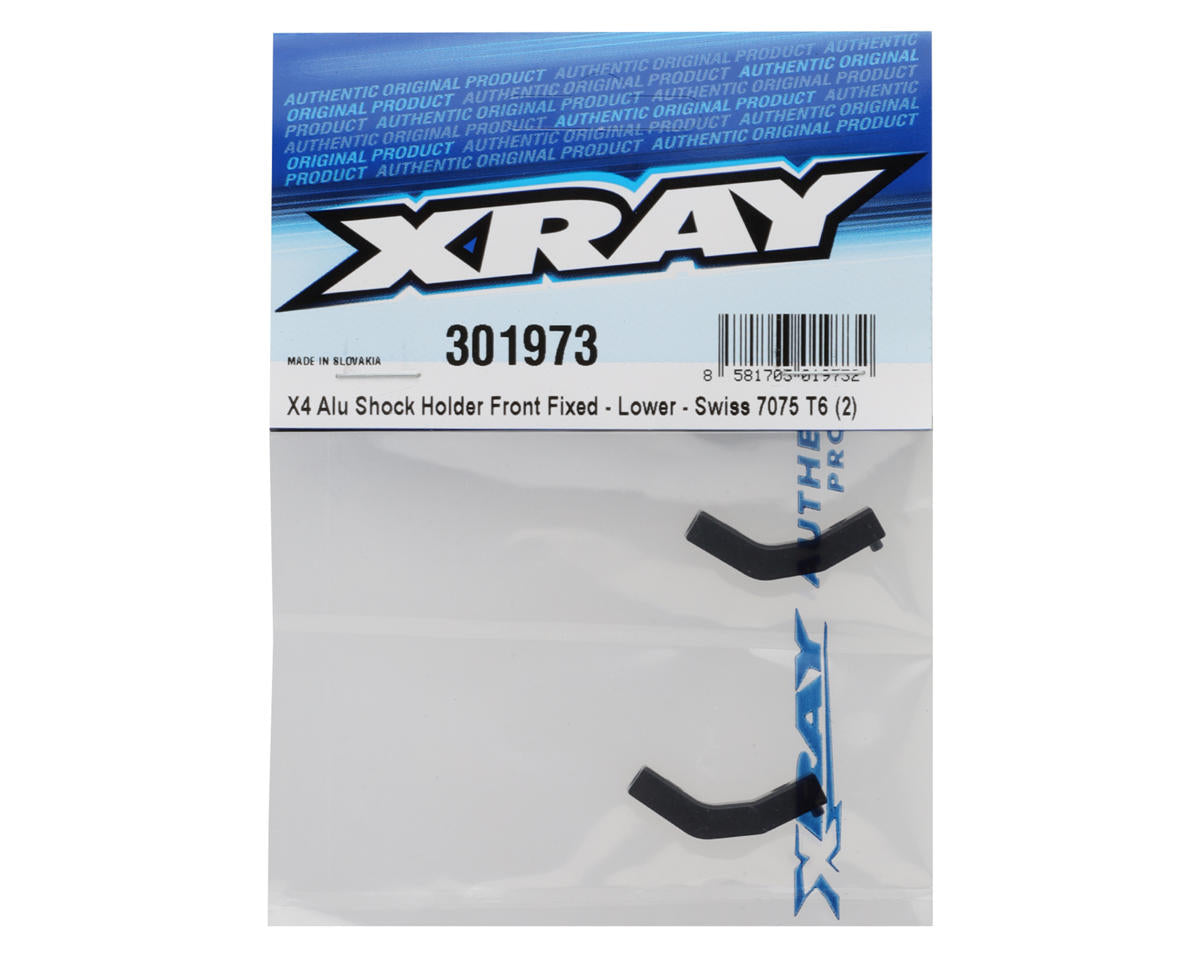 XRAY X4 - ALU SHOCK HOLDER FRONT FIXED - LOWER - SWISS 7075 T6 (2) - 301973