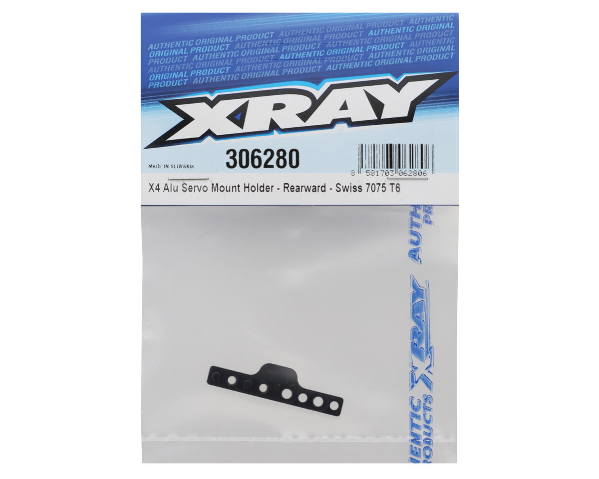 XRAY X4 - ALU SERVO MOUNT HOLDER - REARWARD - SWISS 7075 T6 - 306280