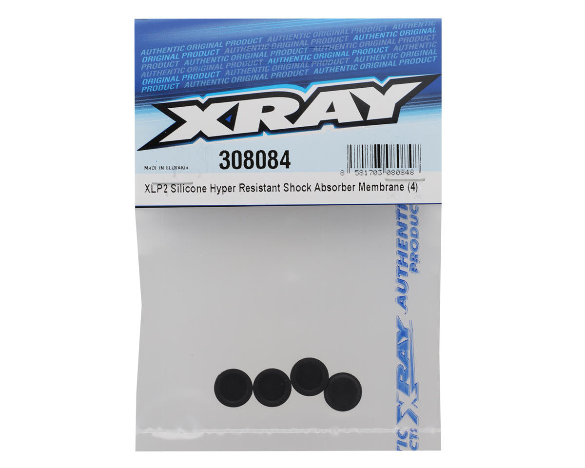 XRAY X4 - XLP2 SILICONE HYPER RESISTANT SHOCK ABSORBER MEMBRANE (4) - 308084