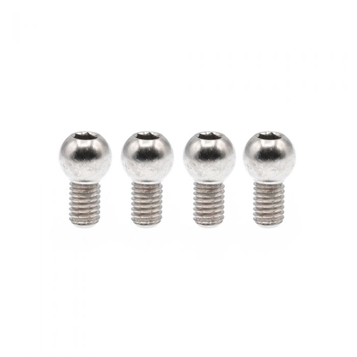 OfficinaRC - BALL STUD 4.9MM ALLOY NICKEL HARD COATED - SWAY BAR (4) - OFC-49-SB