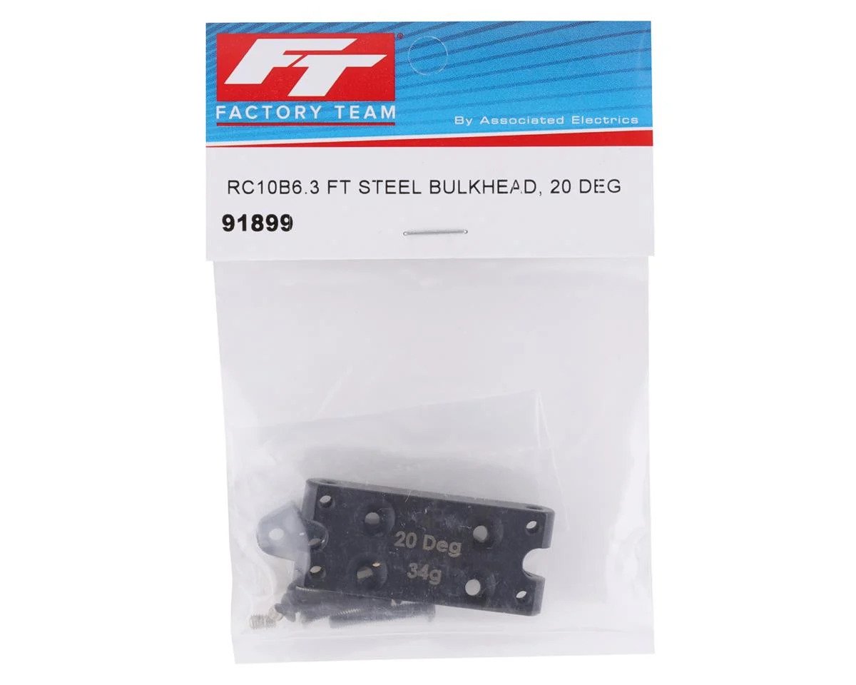 Team Associated - RC10B6 Factory Team Steel Bulkhead (20 Degree) - 91899