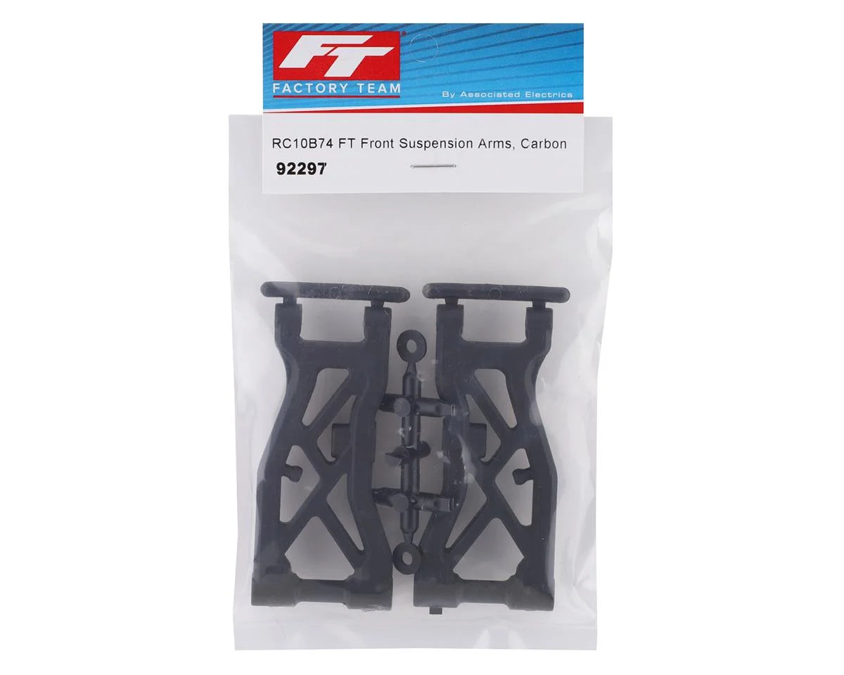 Team Associated RC10B74 Factory Team Carbon Front Suspension Arms - 92297