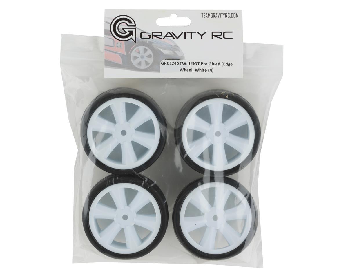 Gravity RC USGT Pre-Mounted GT Rubber Tires w/GT Wheel (White) (4) w/12mm Hex