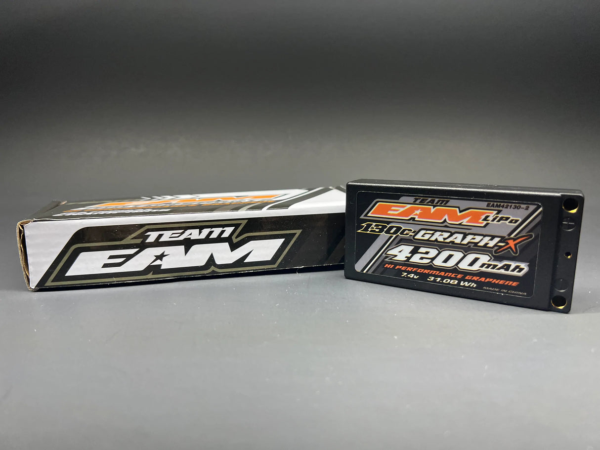 TEAM EAM 4200MAH 2S - 130C ULCG GRAPH-X FORMULA BATTERY - SHORTY LIPO