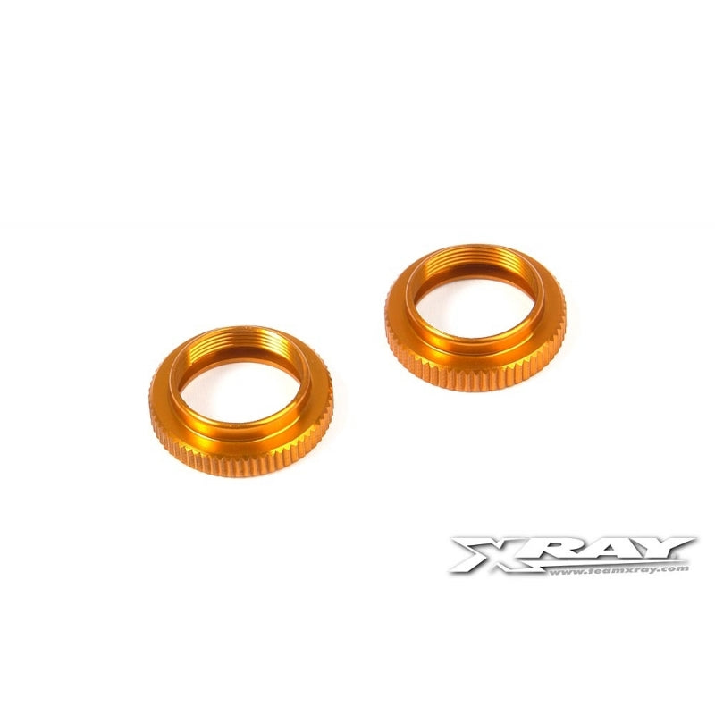 XRAY - T4 2021 - Alu Shock Adjustable Nut - Orange (2) - 308042-O