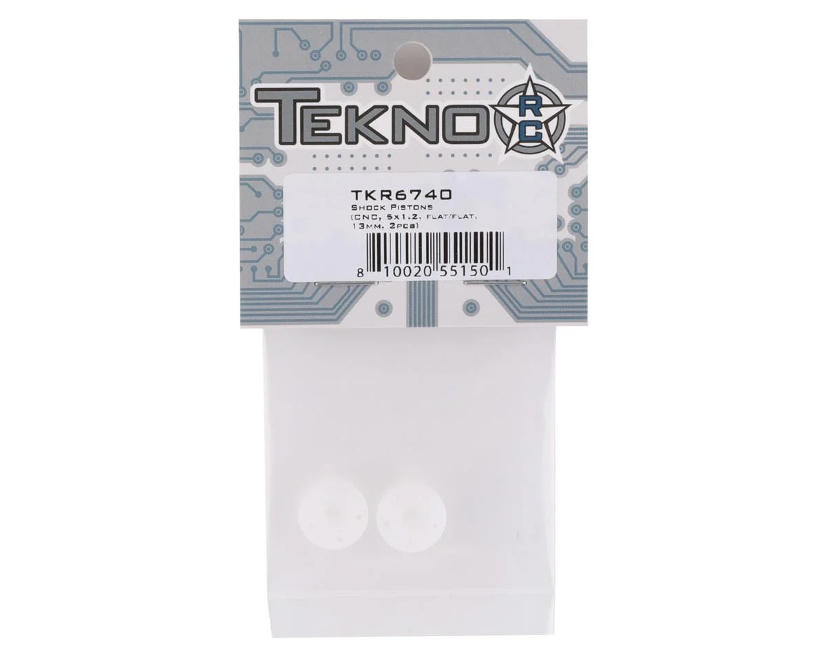 Tekno RC EB410/ET410 CNC 13mm Shock Pistons (2) (5x1.2) - 6740
