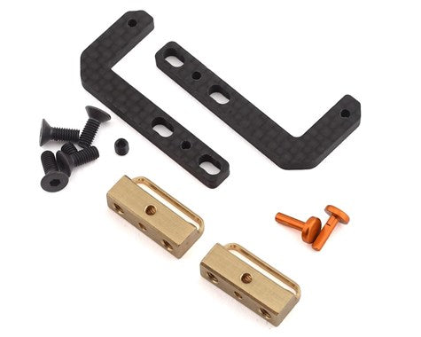 XRAY T4 2019 Graphite + Brass Fully Adjustable Battery Holder - 306198