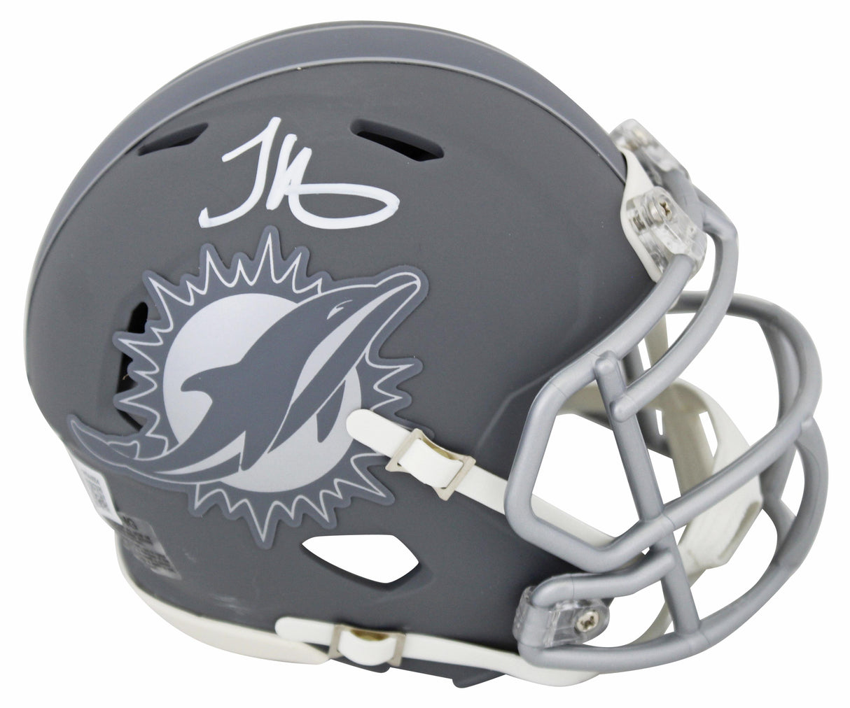 Tyreek Hill Signed Dolphins Slate Alternate Speed Mini Helmet - Beckett