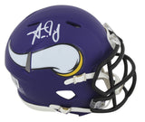 Aaron Jones Signed Vikings Speed Mini Helmet - Beckett