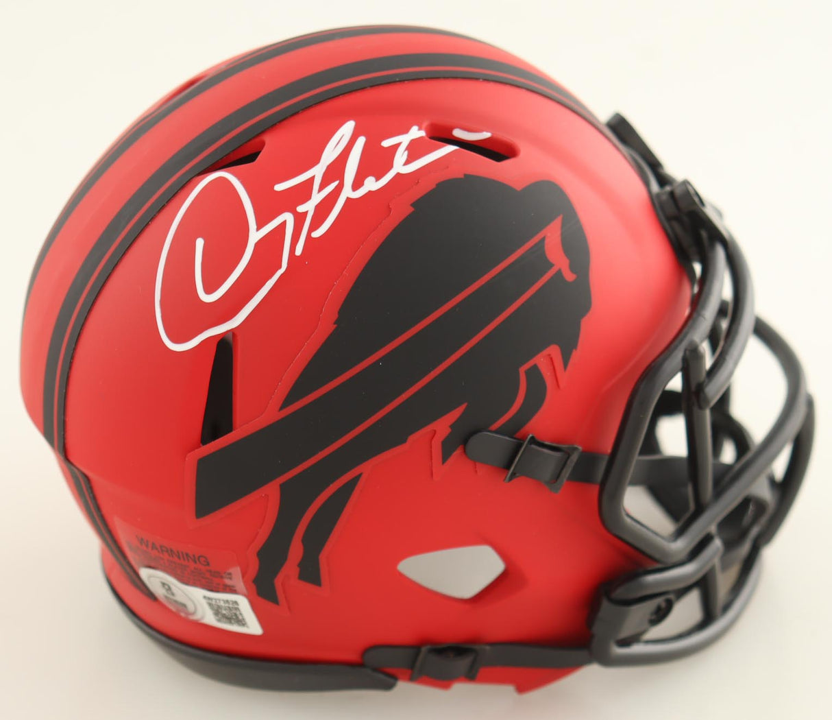 Doug Flutie Signed Bills Rave Alternate Speed Mini Helmet - Beckett