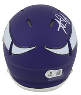 Aaron Jones Signed Vikings Speed Mini Helmet - Beckett