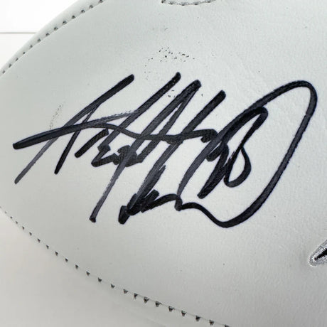 Adrian Peterson Signed Vikings White Logo Football - Beckett Witness