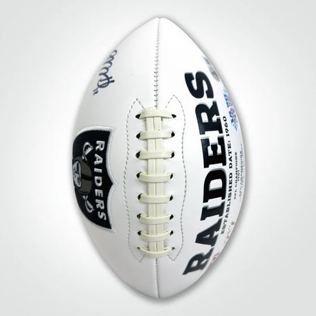Davante Adams Signed Raiders White Logo Football