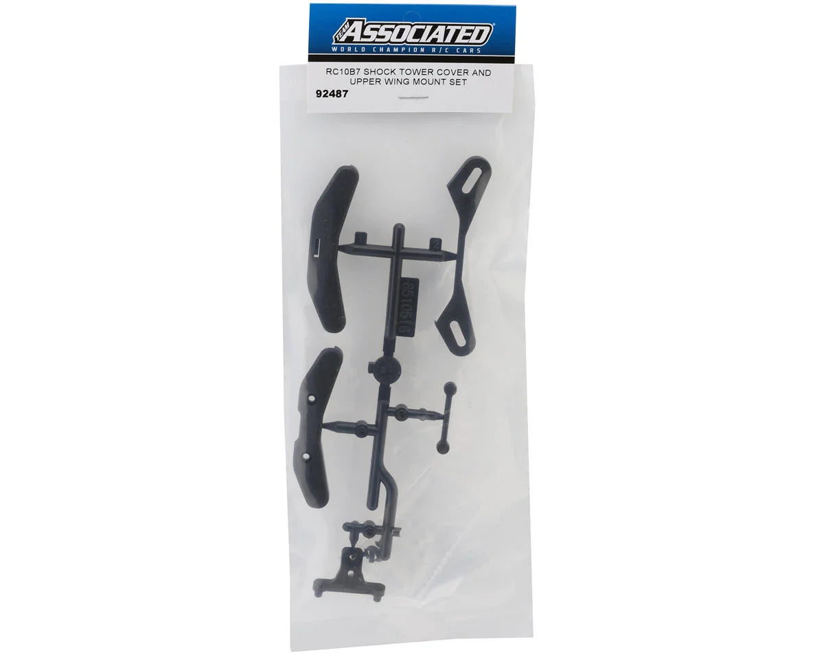 Team Associated - RC10B7 Shock Towers Covers & Upper Wing Mount - 92487