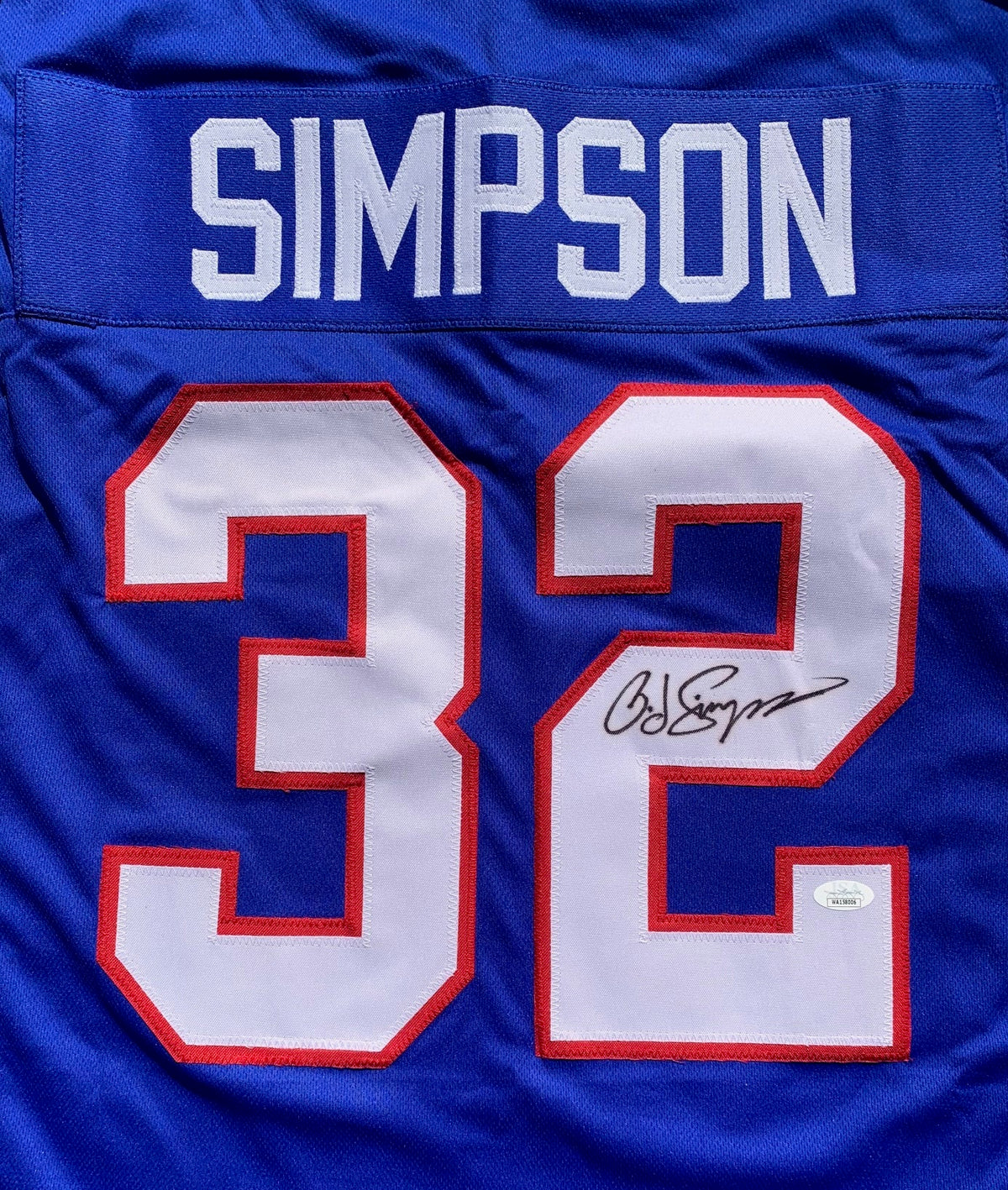 OJ Simpson - Autographed Buffalo Bill Football Custom Jersey - JSA