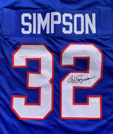 OJ Simpson - Autographed Buffalo Bill Football Custom Jersey - JSA