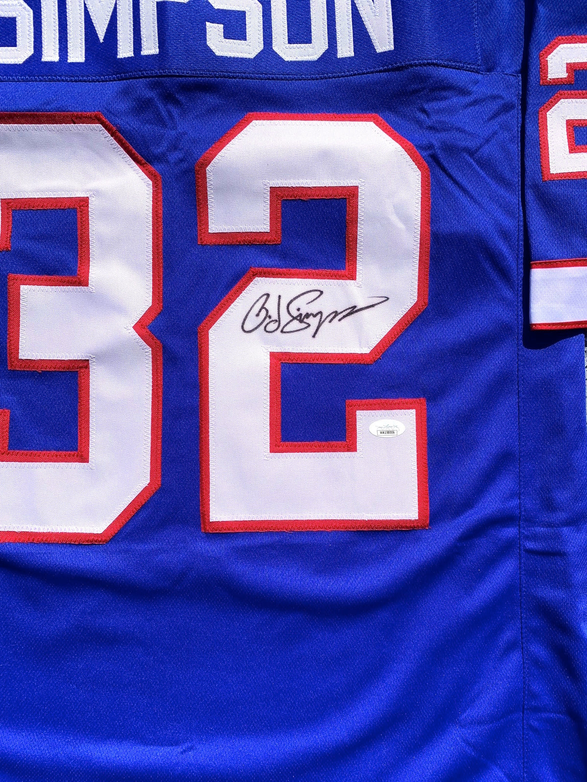 OJ Simpson - Autographed Buffalo Bill Football Custom Jersey - JSA