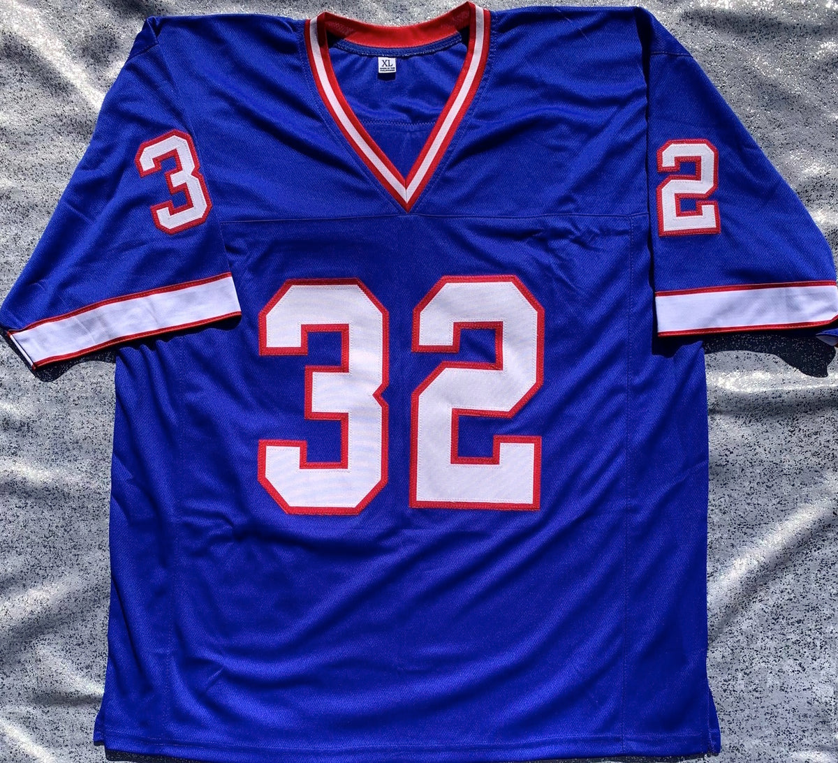 OJ Simpson - Autographed Buffalo Bill Football Custom Jersey - JSA
