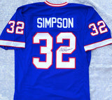OJ Simpson - Autographed Buffalo Bill Football Custom Jersey - JSA