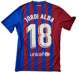 Jordi Alba Signed Nike Barcelona Spain Jersey - BAS Beckett Witness