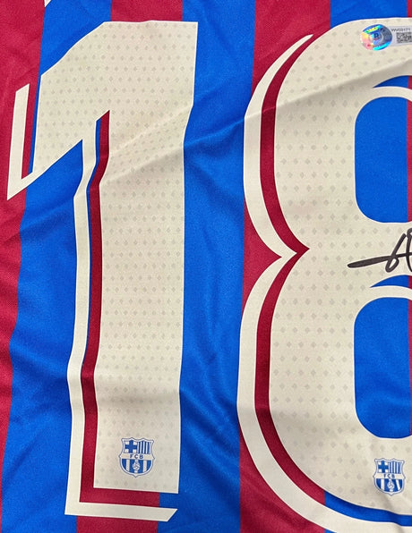 Jordi Alba Signed Nike Barcelona Spain Jersey - BAS Beckett Witness