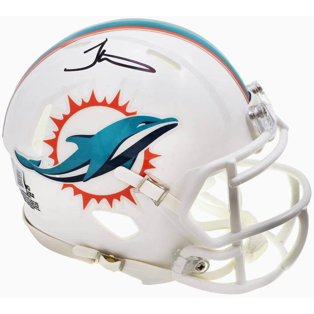 Tyreek Hill Signed Dolphins Mini Football Helmet - Beckett