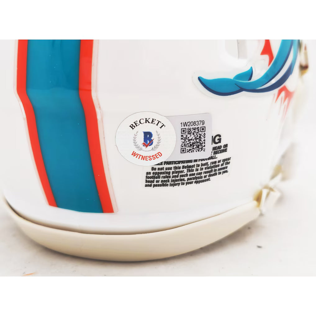 Tyreek Hill Signed Dolphins Mini Football Helmet - Beckett