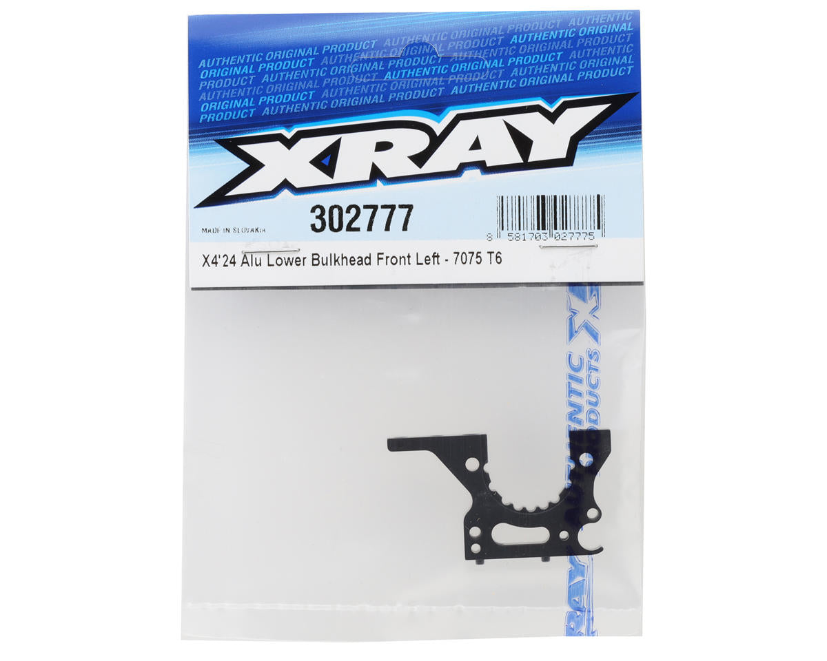 XRAY X4 - ALU LOWER BULKHEAD - FRONT LEFT - 7075 T6 - 302777