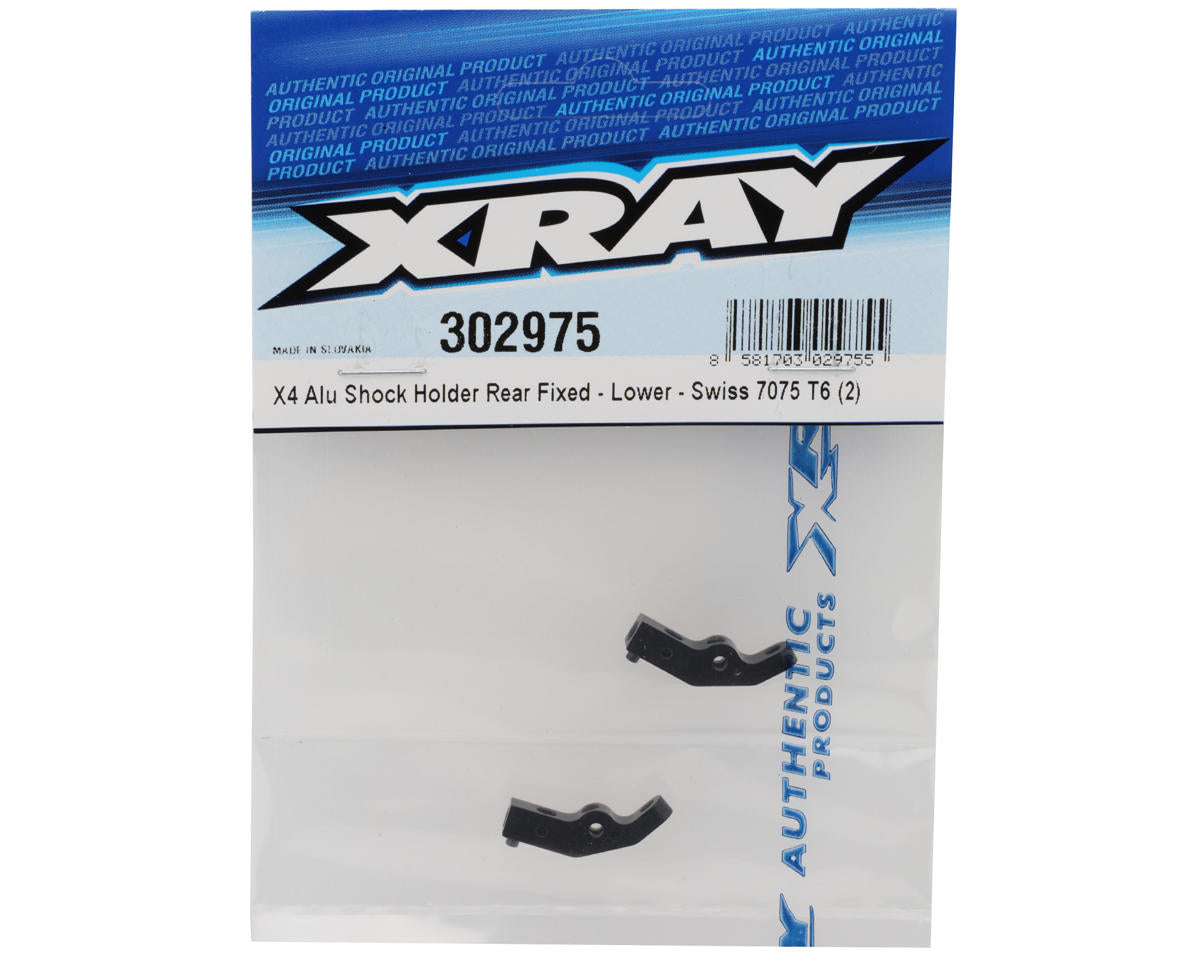 XRAY X4 - ALU SHOCK HOLDER REAR FIXED - LOWER - SWISS 7075 T6 (2) - 302975