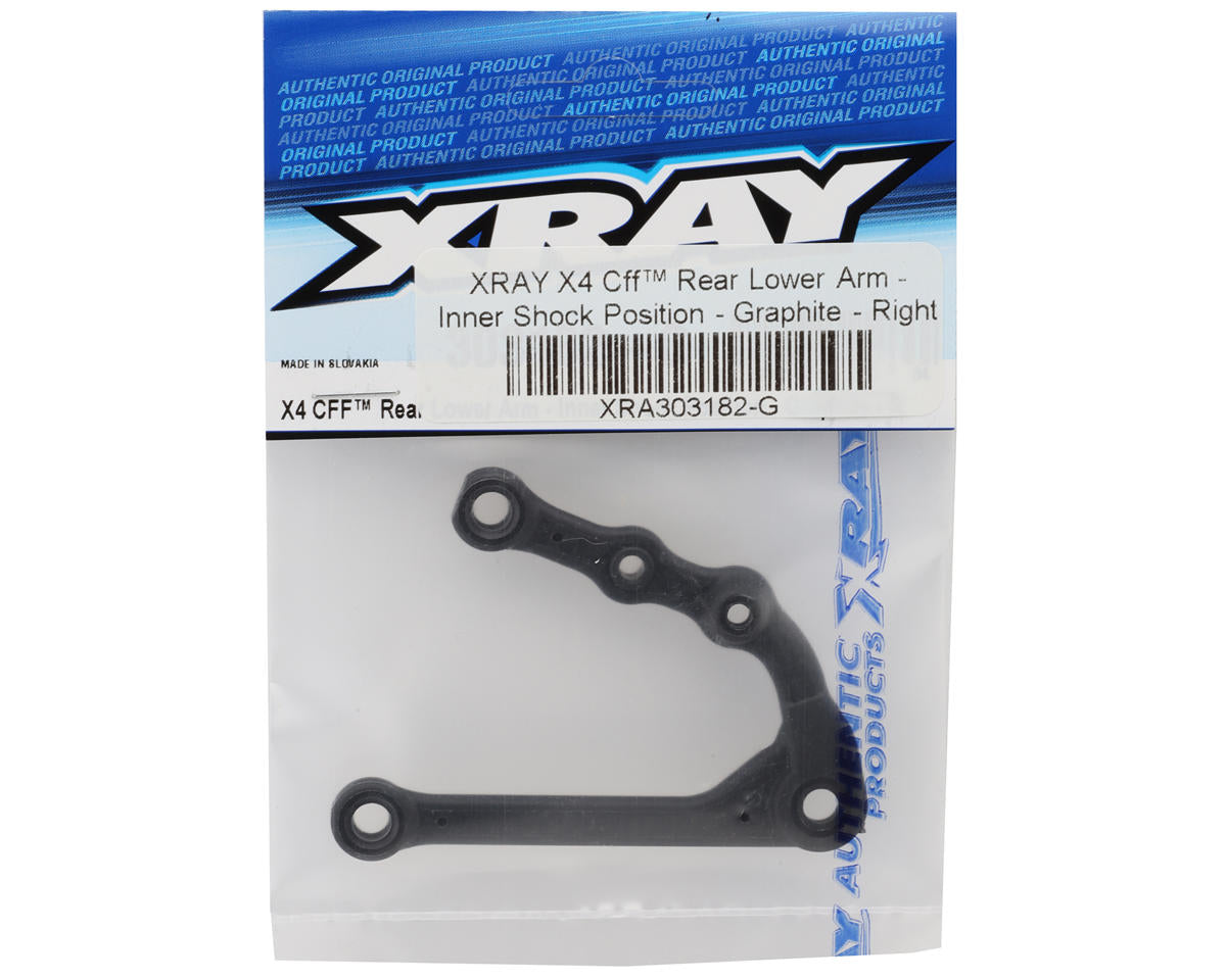 XRAY X4 - CFF™ REAR LOWER ARM - INNER SHOCK POSITION - GRAPHITE - RIGHT - 303182-G