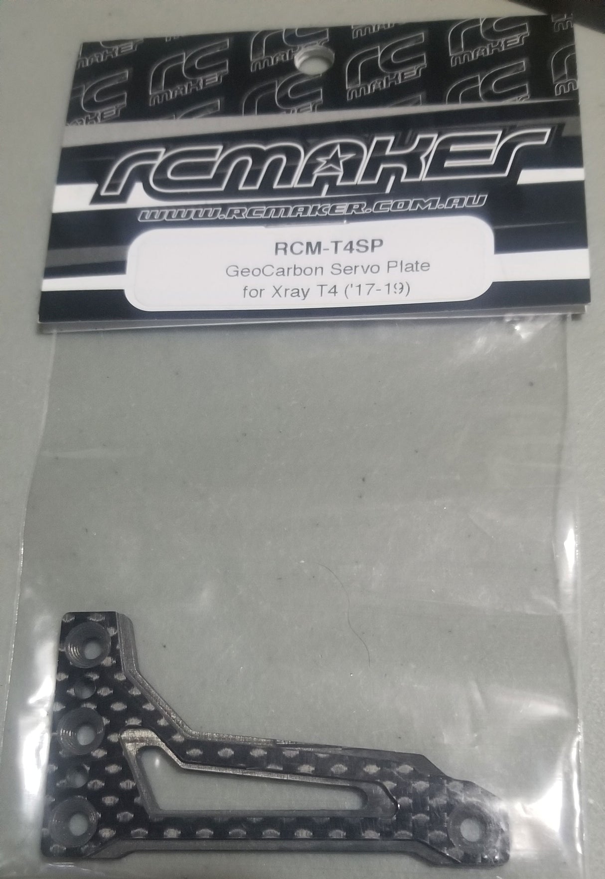 RC Maker - RCM-T4SP - Geo Carbon Servo Plate for Xray T4 ('17-'19)