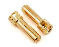 TQ Wire 5mm "Flat Top" Male Bullet Connector (Gold) (2) - TQW2508