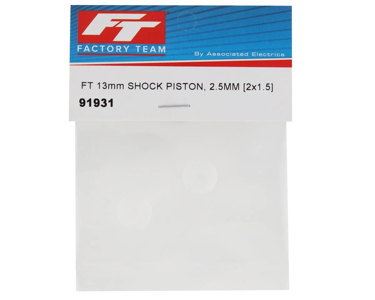 Team Associated - Factory Team 13mm 2.5mm Shock Piston (2) (2x1.5mm) - 91931