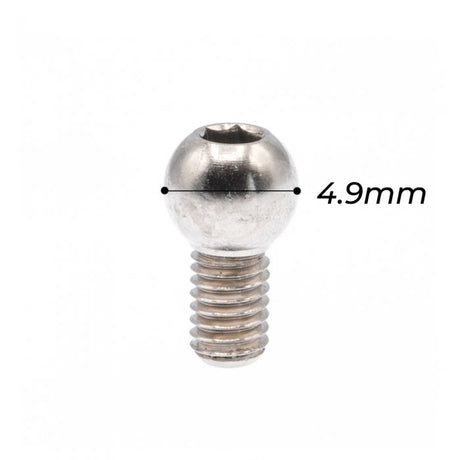 OfficinaRC - BALL STUD 4.9MM ALLOY NICKEL HARD COATED - SWAY BAR (4) - OFC-49-SB