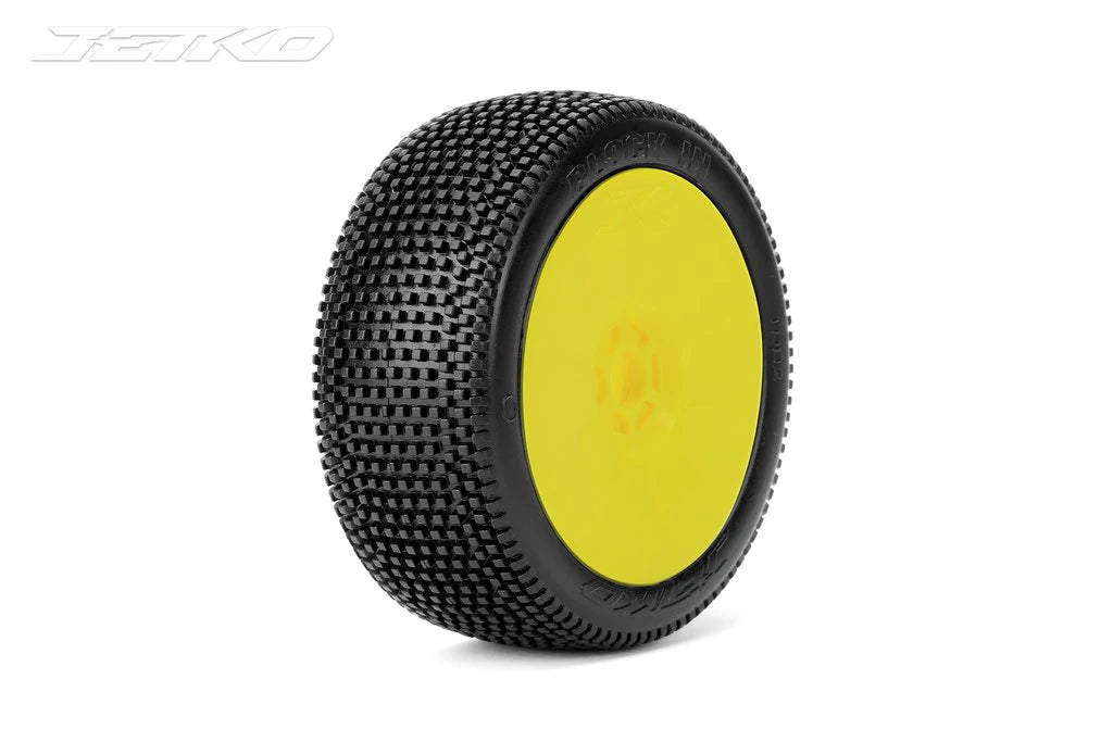 JETKO BLOCK 1/8 BUGGY PRE-GLUED TIRES (PAIR) - JKO1002D