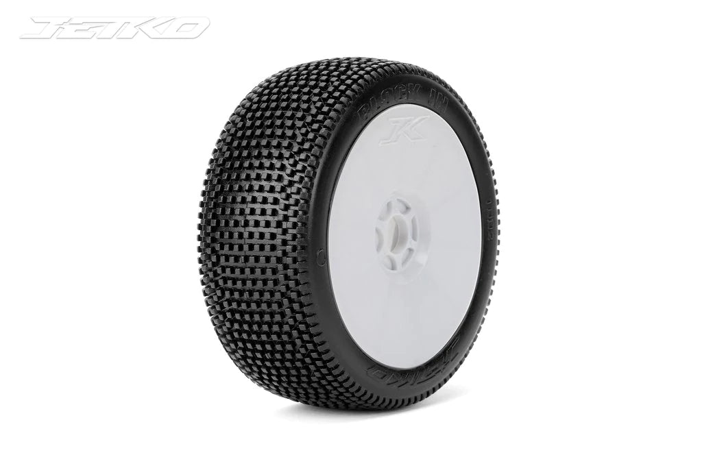 JETKO BLOCK 1/8 BUGGY PRE-GLUED TIRES (PAIR) - JKO1002D