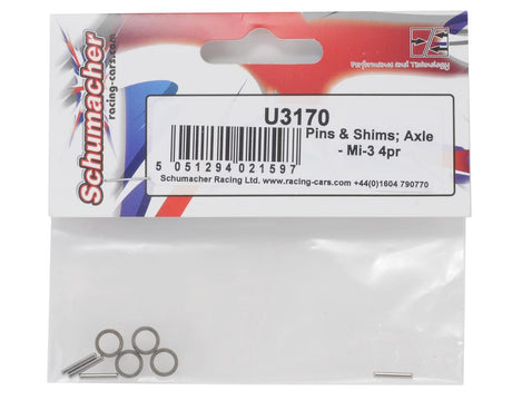 Schumacher -  Hex Pins w/Shims  - U3170